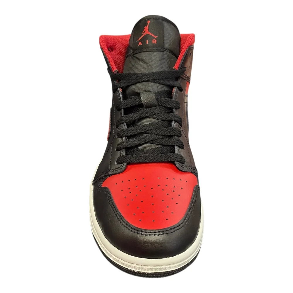 Nike Jordan 1 Mid Bred Twist Black Varsity Red Summit White Men's DQ8426-067